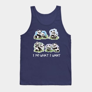 Funny Panda gift - I Do What I Want Cute Panda Bear Tank Top